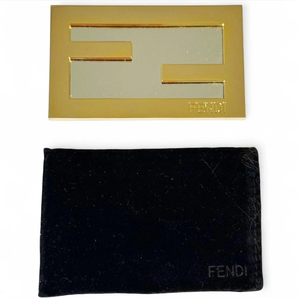Fendi Monogram Mirror FF Gold with Velvet Pouch